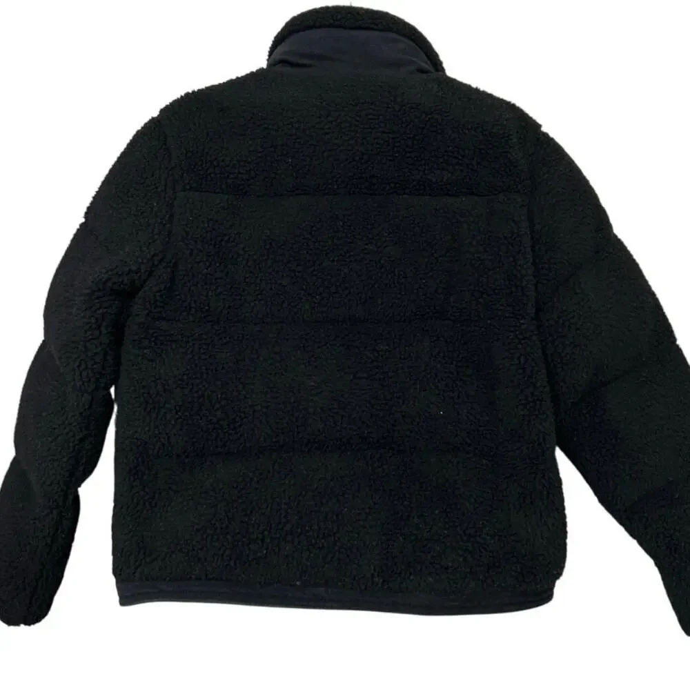 Dickies Mount Hope Sherpa Puffer Jacket Knit Black Women’s Small Cozy Winter - Picture 3 of 16